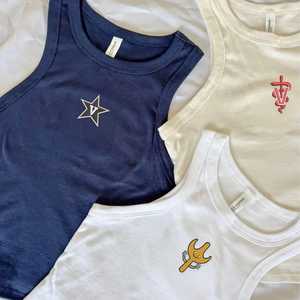 Custom logo <b>Tank</b> <b>Top</b> for <b>women</b> Embroidered college club shirt sorority or team matching outfit personalized gift - Product Image 5