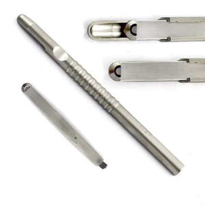 Instrumento Raspador de Hueso para Implantes Dentales, 1 Pieza, Acero Inoxidable, Recolector de Hueso Quirúrgico, Recto o Curvo - Product Image 3