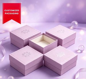 กล่องบรรจุภัณฑ์เครื่องประดับแบบขายส่งพร้อมโลโก้ กล่องเครื่องประดับแบบ OEM สำหรับแบรนด์เครื่องประดับ บรรจุภัณฑ์สำหรับจัดส่งเครื่องประดับแบบกำหนดเอง - Product Image 1