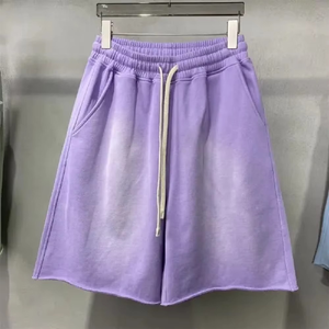 Men Soft Cotton T Shirt Shorts Set Summer Casual 2 Piece Outfit Breathable Loose Fit Matching Acid Wash Set - Product Image 5