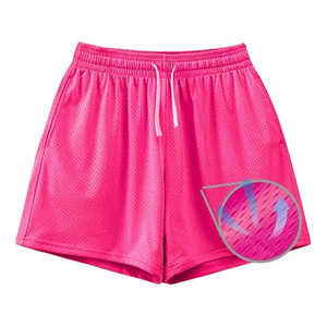 Shorts de bain décontractés pour hommes en maille tricotée, anti-plis, écologiques, respirants, légers, pour la gym et la course, avec logo personnalisé, vente en gros - Product Image 5