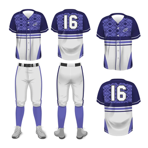 Custom Sublimated Baseball Uniform Set Button Down Jersey Pants and <b>Socks</b> Matching Team Training Wear Kit - Product Image 3