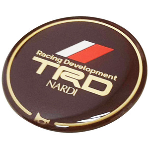 Custom Brown Epoxy Dome Sticker – Round Resin Decal with Strong 3M <b>Adhesive</b> for Automotive Branding - Product Image 1