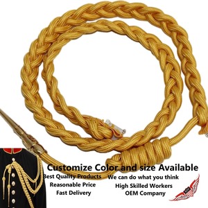 Shoulder Aiguillette Shoulder Cords - Heavy <b>Braid</b> With Gold Metal Tips Premium Quality Uniform Accessories - Product Image 2
