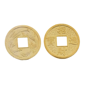 Monedas de Latón de Lakshmi y Kubera para Pooja, Monedas Religiosas Hindúes de Latón, Monedas de Oración de Lakshmi y el Señor Kubera para el Culto de Diwali Puja - Product Image 1