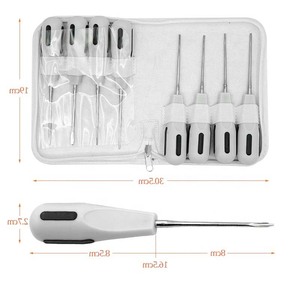 ชุดอุปกรณ์ถอนรากฟันคุณภาพสูง 8 ชิ้น  ชุดถอนฟันแบบ Apical Root Elevator  ทำจากสแตนเลสสตีล สำหรับการผ่าตัดและยกฟัน - Product Image 2