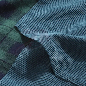 Sudadera con capucha de pana para hombre, estilo patchwork, informal, a cuadros, con capucha, estilo urbano, para otoño e invierno - Product Image 5