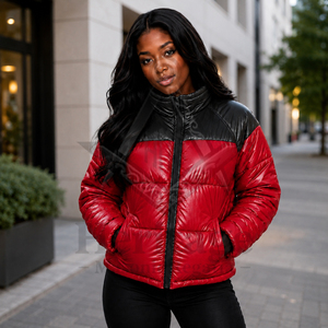 Veste courte matelassée en duvet pour femme, style Regalia Maçonnique, chaude et élégante, avec fermeture éclair, pour l'hiver - Product Image 2