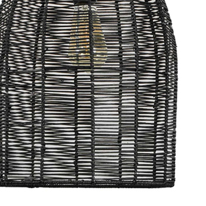 Black Rope woven pendant <b>lamp</b> shade Natural woven <b>lamp</b> shade hanging Living room bedroom <b>lamp</b> <b>Kitchen</b> hallways hanging <b>lamp</b> - Product Image 3