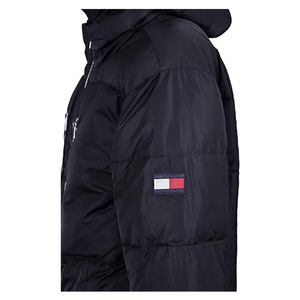 Manteau matelassé long classique à capuche Solid Trader, 70 % écoresponsable, réversible, rembourrage en fibres haute densité, chaud au quotidien, excellente qualité - Product Image 3