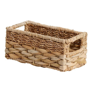 Water Hyacinth Rectangle Storage Basket Handmade Storage Basket Wholesale Eco-friendly - Product Image 1
