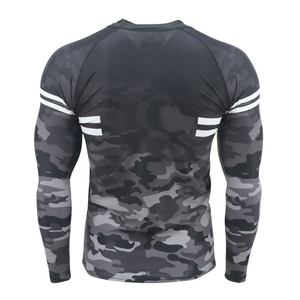 เสื้อรัดกล้ามเนื้อ MMA แบบสั่งทำพร้อมโลโก้ ออกแบบเองได้ ระบายอากาศ แห้งเร็ว ป้องกันแบคทีเรีย เป็นมิตรต่อสิ่งแวดล้อม แขนยาว ใส่ได้ทั้งชายและหญิง - Product Image 2