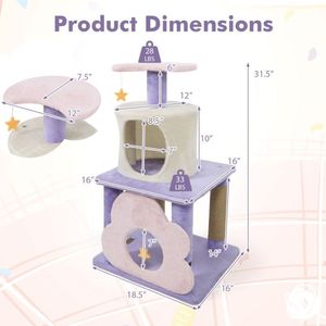ต้นไม้แมวแบบหลายชั้นทันสมัยสำหรับลูกแมวในบ้านและเพื่อความเพลิดเพลินในการข่วน - Product Image 6