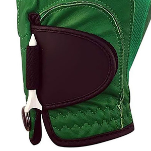 Luxury Sports Unisex Golf Gloves <b>Velcro</b> <b>Strap</b> Closure Type Lightweight Non Slip Breathable Genuine Leather With Custom Color - Product Image 3