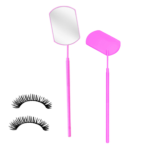 Square Shape Stainless Steel Eyelash Mirror for Lashes Wholesale Price Neon <b>Pink</b> Lash Mirror Application OEM Manufacture - Product Image 1