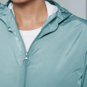 Purple Unisex Hooded <b>Racer</b> <b>Jacket</b> Zipper Closure Sporty Color Blocking Windproof Regular Fit Spring Season Polyester Shell - Product Image 4