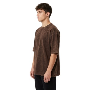 Custom 280gsm cotton mens <b>tshirt</b> Low MOQ for US Streetwear Brands featuring custom logo plus boxy <b>tshirt</b> - Product Image 3
