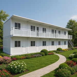 Casa Contenedor Modular Impermeable de 2 Pisos, Ecológica y Desmontable con Balcón para Uso en Alojamientos <span class=keywords><strong>Rurales</strong></span> y Apartamentos - Product Image 2