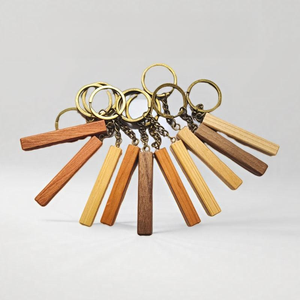 Porte-clés en bois vierges pour sublimation, supports de bijoux, gravure laser, porte-clés gravables, logo personnalisé, cadeaux créatifs - Product Image 1