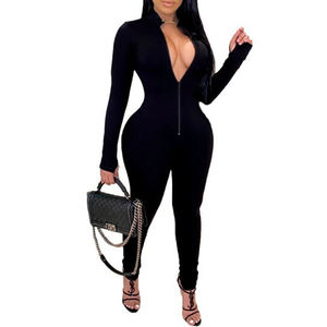 Combinaison tendance pour femme à manches longues, imprimée, décontractée, une pièce, longueur intégrale, coupe ajustée très extensible, Spandex/Polyester - Product Image 5