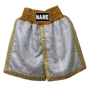 Nouvelle Arrivée Shorts de Boxe Muay Thai Personnalisables en Satin Taille Haute avec Cordon Anti-Plis Séchage Rapide Respirant pour Hommes - Product Image 3