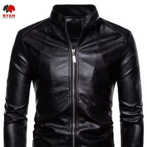 Ryan เสื้อแจ็คเก็ตหนังผ้าสวมใส่สบายพร้อมโลโก้ตามสั่ง - Product Image 3