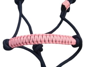 HM GLOBAL - Brida para Caballo con Cuerda de Nailon Azul Ecológica y Cabezal Trenzado Rosa, para Equipo de Entrenamiento de Equitación - Product Image 3