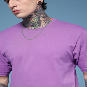 Men's Purple Short Sleeve T-Shirt With <b>White</b> Number 7 Print Back O-Neck Casual Jersey <b>Tee</b> 100% Cotton - Product Image 4