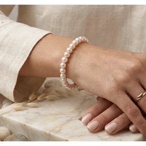 Wholesale Handcrafted Natural Pearl <b>Beaded</b> <b>Bracelet</b> with Healing Crystals for Weddings Parties Gifts - Product Image 1