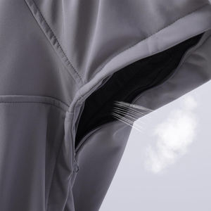 Sudadera con capucha de media cremallera para hombre, con bloques de color, de forro polar, estilo casual urbano, cálida para invierno, proveedor de fábrica OEM al por mayor - Product Image 5