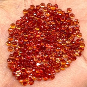 Saphir orange naturel 3 mm, taille ronde, pierres précieuses en vrac, prix de gros, saphir en vrac pour la fabrication de bijoux, pierre calibrée - Product Image 5