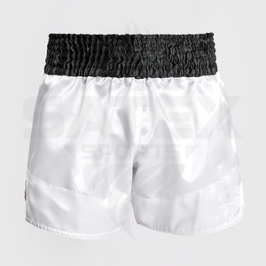 กางเกงมวยไทย MMA ปักโลโก้ตามสั่ง ผ้าโพลีเอสเตอร์ยืด 100% สำหรับทุกเพศ ขายส่ง รับสกรีน - Product Image 1