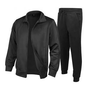 Traje de entrenamiento de poliéster 100% transpirable para hombre, personalizado OEM 2025, con cuello alto y media cremallera, para otoño - Product Image 4
