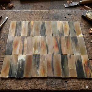 Plaquettes de couteau en corne de bœuf naturelle de qualité supérieure, matériau de manche multicolore pour la fabrication de couteaux, prix de gros - Product Image 1