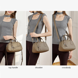 Sac à main élégant en cuir véritable pour femme, sacs à bandoulière Boston, nouveau sac multifonctionnel 2026 pour usage quotidien, décontracté ou professionnel - Product Image 5