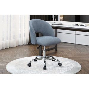 Chaise de bureau pivotante exécutive en tissu gris pour adolescents et adultes - Product Image 1