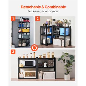 Scaffali Metallici Regolabili a 5 Ripiani con Capacità di 900 kg, 40 cm di Profondità x 80 cm di Larghezza x 180 cm di Altezza, Unità di Stoccaggio per Garage - Product Image 3