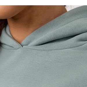 Sweat à capuche oversize vert sauge pour femme, pull en polaire à manches longues, style streetwear décontracté, coupe ample, toucher doux, confort quotidien - Product Image 4