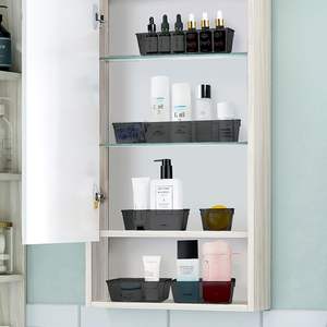 16 Piece Black Acrylic <b>Drawer</b> Organizer Set Versatile Plastic <b>Storage</b> Bins for Makeup Jewelry Office and Kitchen Organization - Product Image 6