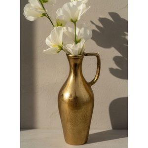Jarrón de cerámica minimalista nórdico moderno con forma de piedra orgánica, jarrón decorativo para hierba de pampa, para el hogar, sala de estar u oficina. - Product Image 5
