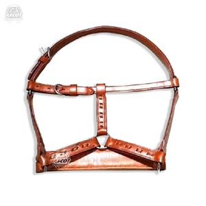 Halter en cuir de qualité supérieure de la meilleure qualité avec rembourrage en raccords ss marron noir pour la vente en gros équestre - Product Image 4