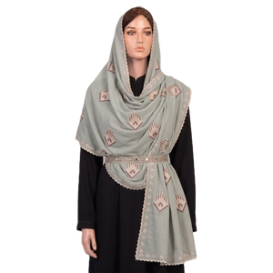 Wholesale Chiffon <b>Shawl</b> Rhinestone Embroidered Floral Border Lightweight Breathable Formal <b>Wedding</b> OEM ODM Custom 100% Polyester - Product Image 3