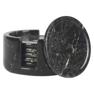 New Modern Big Slab <b>Marble</b> Onyx Drink Coasters Set Black Color Best Quality Luxury Coasters Durable Eco-Friendly Kitchen Use - Product Image 1