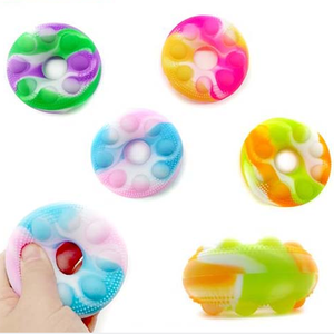 Kids Relaxation Sensory Bubble Fidget Toy Rainbow Push Pop Anti Stress Hand Squeeze Toy for Calm Focus and Emotional Balance - Product Image 1