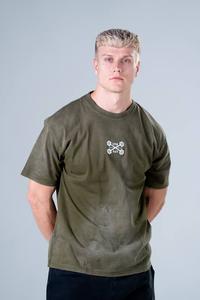 Acid Wash & Sun faded tee <b>shirt</b> in 350 gsm Cotton <b>T</b>-<b>Shirt</b> Silk Screen Printed Heavyweight 220gsm Customized Color Logo - Product Image 2