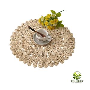 Premium Water Hyacinth Placemat Handmade Woven Natural Dining <b>Table</b> Mat Eco Friendly Rustic Home Decoration - Product Image 4