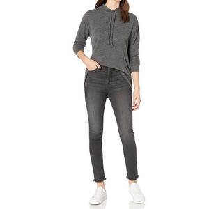 Sudadera con Capucha de Manga Larga para Mujer, Informal, Lisa, con Cordón Ajustable, en Oferta Online, Tejido Premium de 280g - Product Image 5