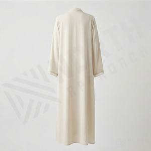 Abaya musulmane élégante et modeste pour femme, design personnalisé, respirante, luxueuse, avec nœud avant, robe islamique élégante, couleur personnalisable - Product Image 2