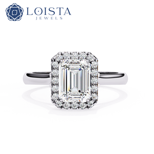 <b>Custom</b> Engagement Wedding Band <b>Ring</b> Solid White Gold Diamond Radiant Baguette Cut Eternity <b>Ring</b> for Women - Product Image 2