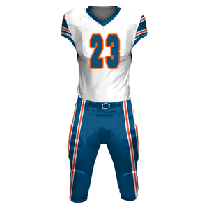 Ensemble de maillot et pantalon de football américain pour homme, noir et orange, col en V, sans manches, style ajusté, anti-humidité - Product Image 1